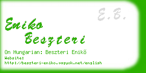 eniko beszteri business card