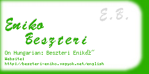 eniko beszteri business card